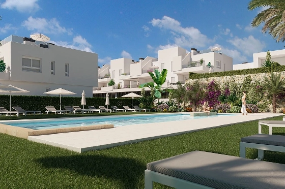 Erdgeschoss Apartment in Algorfa zu verkaufen, Wohnfläche 116 m², Zustand Erstbezug, Klimaanlage, 2 Schlafzimmer, 2 Badezimmer, Pool, ref.: HA-ARN-110-A01-1