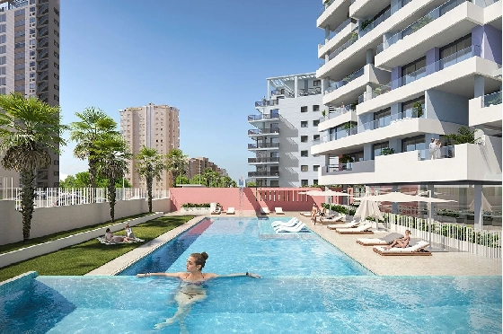 Etagen Apartment in Calpe zu verkaufen, Wohnfläche 102 m², Zustand Erstbezug, Klimaanlage, 2 Schlafzimmer, 2 Badezimmer, Pool, ref.: HA-CAN-130-A02-1