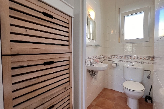 Villa in Els Poblets zur Ferienvermietung, Wohnfläche 125 m², Baujahr 2003, + KLIMA, Klimaanlage, Grundstück 400 m², 2 Schlafzimmer, 2 Badezimmer, Pool, ref.: T-1123-12