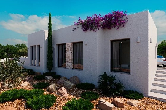 Villa in Denia(Marquesa 4) zu verkaufen, Wohnfläche 120 m², Baujahr 2025, Zustand neuwertig, + Zentralheizung, Klimaanlage, Grundstück 1085 m², 3 Schlafzimmer, 2 Badezimmer, Pool, ref.: UM-UV-HEBE-5