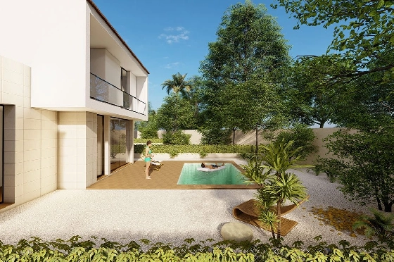 Villa in La Nucia zu verkaufen, Wohnfläche 125 m², Zustand Erstbezug, Klimaanlage, Grundstück 334 m², 3 Schlafzimmer, 3 Badezimmer, Pool, ref.: HA-LNN-110-E01-4