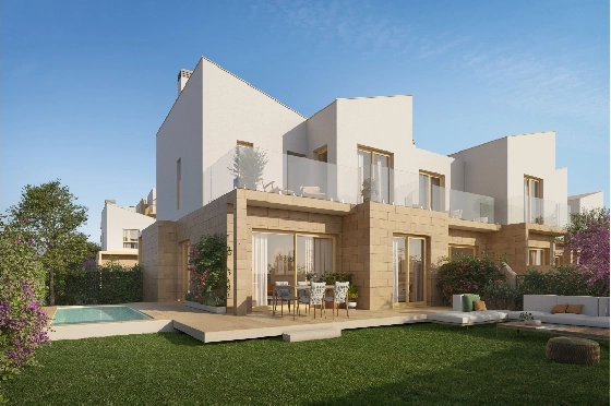 Reihenhaus in El Vergel zu verkaufen, Wohnfläche 74 m², Baujahr 2027, Klimaanlage, Grundstück 36 m², 2 Schlafzimmer, 2 Badezimmer, Pool, ref.: TT-AD-18-3