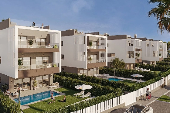 Maisonette in Colonia de Sant Jordi zu verkaufen, Wohnfläche 229 m², Zustand Erstbezug, + fussboden, Klimaanlage, 3 Schlafzimmer, 2 Badezimmer, Pool, ref.: HA-MLN-163-A04-2