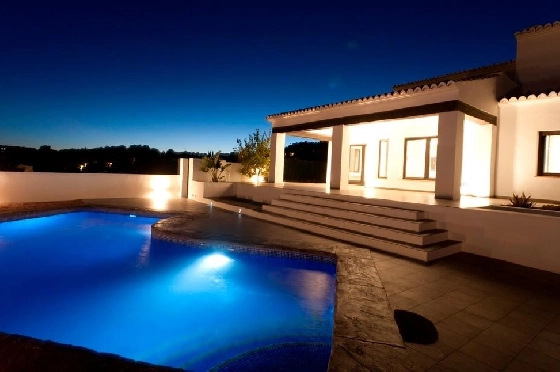 Villa in Moraira zu verkaufen, Wohnfläche 283 m², Baujahr 2023, Klimaanlage, Grundstück 897 m², 3 Schlafzimmer, 3 Badezimmer, Pool, ref.: AM-12030DA-5