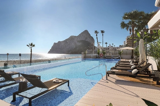 Etagen Apartment in Calpe zu verkaufen, Wohnfläche 65 m², Zustand Erstbezug, Klimaanlage, 1 Schlafzimmer, 1 Badezimmer, Pool, ref.: HA-CAN-150-A01-1