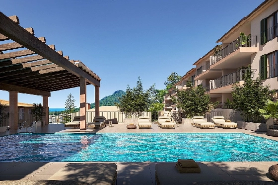Etagen Apartment in Capdepera zu verkaufen, Wohnfläche 98 m², Zustand Erstbezug, Klimaanlage, 2 Schlafzimmer, 2 Badezimmer, Pool, ref.: HA-MLN-435-A01-2