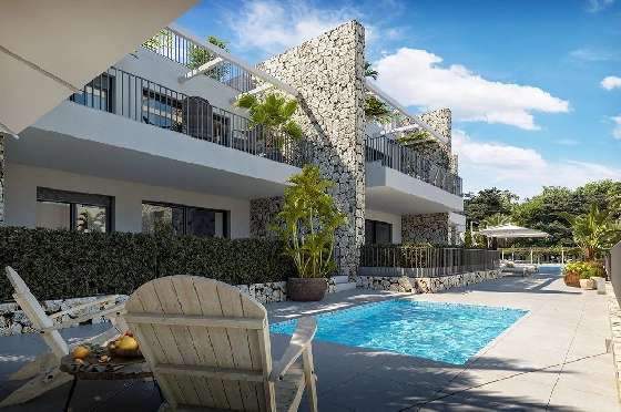 Erdgeschoss Apartment in Sant Elm zu verkaufen, Wohnfläche 112 m², Zustand Erstbezug, Klimaanlage, 3 Schlafzimmer, 2 Badezimmer, Pool, ref.: HA-MLN-434-A01-1