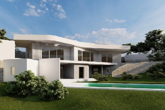 Villa in Javea zu verkaufen, Wohnfläche 350 m², Baujahr 2025, Klimaanlage, Grundstück 1000 m², 3 Schlafzimmer, 2 Badezimmer, Pool, ref.: AM-12492DA-22