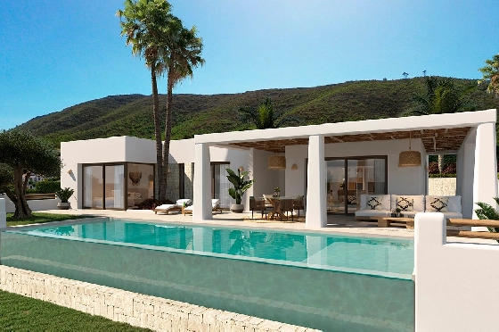 Villa in Javea zu verkaufen, Wohnfläche 200 m², Baujahr 2025, Klimaanlage, Grundstück 1000 m², 3 Schlafzimmer, 4 Badezimmer, Pool, ref.: AM-12502DR-1