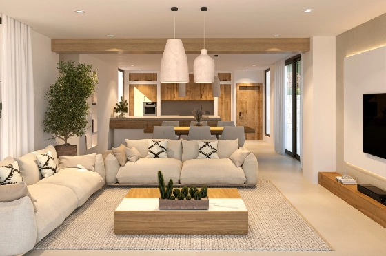 Villa in Javea zu verkaufen, Wohnfläche 200 m², Baujahr 2025, Klimaanlage, Grundstück 1000 m², 3 Schlafzimmer, 4 Badezimmer, Pool, ref.: AM-12502DR-4