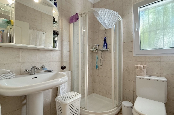 Villa in Pedreguer(Monte Solana) zu verkaufen, Wohnfläche 87 m², Baujahr 1999, Zustand gepflegt, + Ofen, Klimaanlage, Grundstück 426 m², 3 Schlafzimmer, 3 Badezimmer, Pool, ref.: AS-2425-11