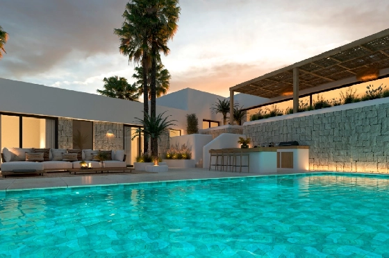 Villa in Javea zu verkaufen, Wohnfläche 200 m², Baujahr 2024, Klimaanlage, Grundstück 977 m², 3 Schlafzimmer, 3 Badezimmer, Pool, ref.: AM-12539DR-2