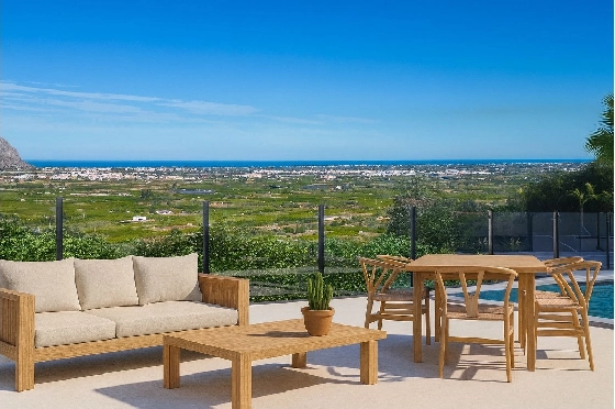 Villa in Pedreguer zu verkaufen, Wohnfläche 114 m², Baujahr 2025, Klimaanlage, Grundstück 300 m², 3 Schlafzimmer, 2 Badezimmer, Pool, ref.: AM-12610DA-7