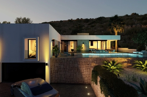 Villa in Benitachell zu verkaufen, Wohnfläche 206 m², Baujahr 2026, Klimaanlage, Grundstück 689 m², 3 Schlafzimmer, 3 Badezimmer, Pool, ref.: AM-12605DA-2