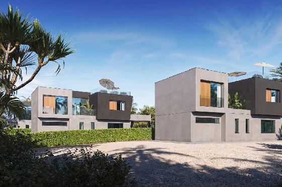 Villa in Calpe zu verkaufen, Wohnfläche 324 m², Baujahr 2025, Klimaanlage, Grundstück 800 m², 3 Schlafzimmer, 3 Badezimmer, Pool, ref.: AM-12624DA-1