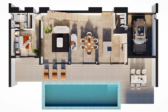 Villa in Calpe zu verkaufen, Wohnfläche 273 m², Baujahr 2025, Klimaanlage, Grundstück 1180 m², 3 Schlafzimmer, 3 Badezimmer, Pool, ref.: AM-12625DA-8