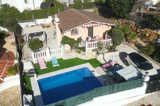 Villa in Pedreguer zu verkaufen, Wohnfläche 61 m², Baujahr 2014, Zustand gepflegt, + KLIMA, Klimaanlage, Grundstück 385 m², 2 Schlafzimmer, 1 Badezimmer, Pool, ref.: RG-0126-3