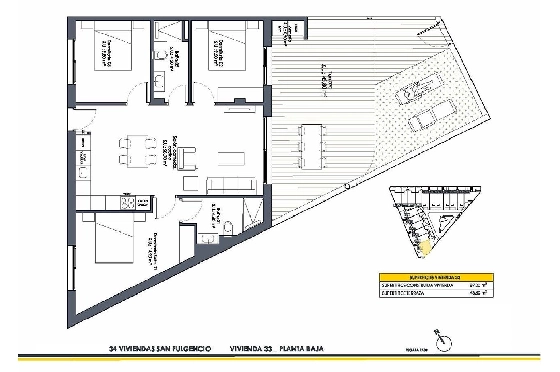 Erdgeschoss Apartment in San Fulgencio zu verkaufen, Wohnfläche 133 m², Zustand Erstbezug, 3 Schlafzimmer, 2 Badezimmer, Pool, ref.: HA-SFN-131-A03-16