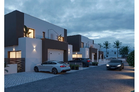 Doppelhaushälfte in La Marina zu verkaufen, Wohnfläche 99 m², Zustand Erstbezug, Klimaanlage, Grundstück 137 m², 3 Schlafzimmer, 3 Badezimmer, Pool, ref.: HA-MAN-253-D01-20