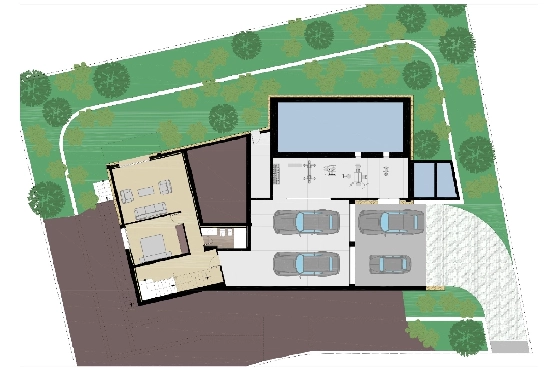 Villa in Javea zu verkaufen, Wohnfläche 300 m², Baujahr 2026, Klimaanlage, Grundstück 1000 m², 3 Schlafzimmer, 3 Badezimmer, Pool, ref.: AM-12658DA-7
