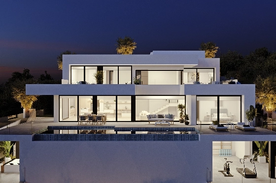 Villa in Benitachell(Cumbre del Sol) zu verkaufen, Wohnfläche 278 m², Grundstück 1087 m², 4 Schlafzimmer, 5 Badezimmer, Pool, ref.: VA-22474-5
