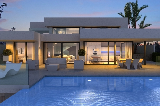 Villa in Benitachell(Cumbre del Sol) zu verkaufen, Wohnfläche 260 m², Grundstück 997 m², 3 Schlafzimmer, 4 Badezimmer, Pool, ref.: VA-22449-5