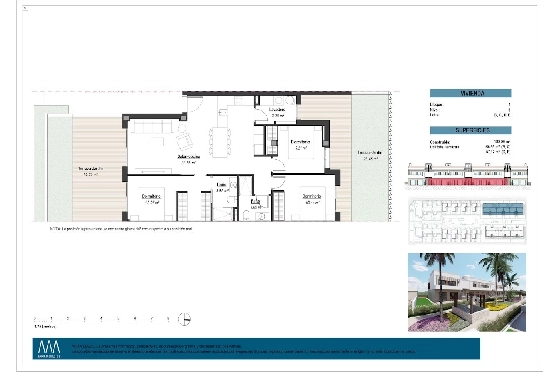 Erdgeschoss Apartment in Los Alcazares zu verkaufen, Wohnfläche 101 m², Zustand Erstbezug, 3 Schlafzimmer, 2 Badezimmer, Pool, ref.: HA-LAN-451-A01-11