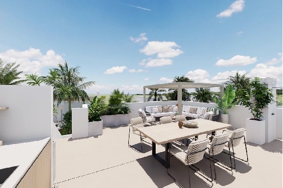 Penthouse Apartment in Los Alcazares zu verkaufen, Wohnfläche 145 m², Zustand Erstbezug, 3 Schlafzimmer, 2 Badezimmer, Pool, ref.: HA-LAN-451-A02-11