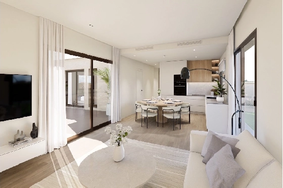 Villa in Los Alcazares zu verkaufen, Wohnfläche 129 m², Zustand Erstbezug, Grundstück 202 m², 3 Schlafzimmer, 2 Badezimmer, Pool, ref.: HA-LAN-451-E01-2