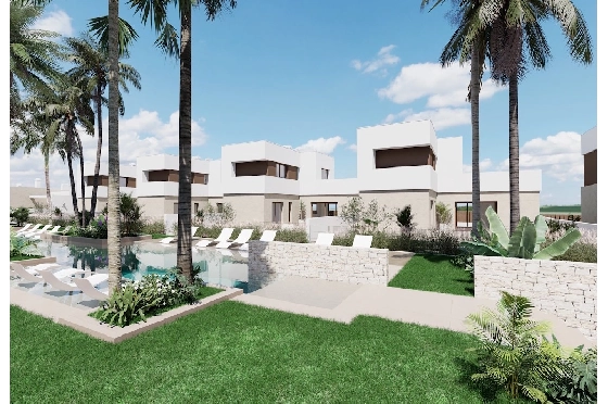 Villa in Los Alcazares zu verkaufen, Wohnfläche 164 m², Zustand Erstbezug, Grundstück 274 m², 3 Schlafzimmer, 2 Badezimmer, Pool, ref.: HA-LAN-451-E02-13