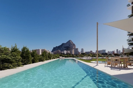 Etagen Apartment in Calpe zu verkaufen, Wohnfläche 133 m², Zustand Erstbezug, + fussboden, Klimaanlage, 3 Schlafzimmer, 2 Badezimmer, Pool, ref.: HA-CAN-160-A02-2