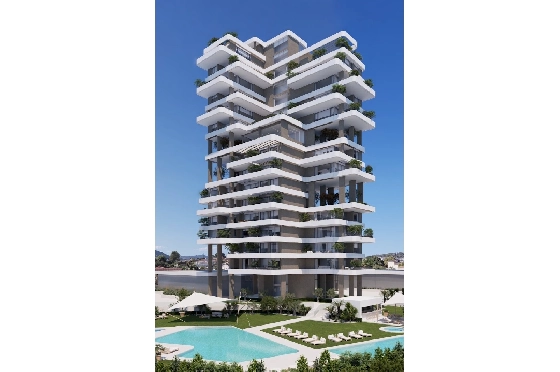Etagen Apartment in Calpe zu verkaufen, Wohnfläche 116 m², Zustand Erstbezug, + fussboden, Klimaanlage, 2 Schlafzimmer, 2 Badezimmer, Pool, ref.: HA-CAN-160-A01-4