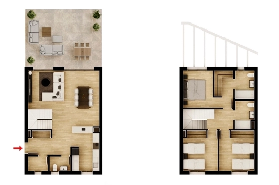 Apartment in Monforte Del Cid(Alenda Golf) zu verkaufen, Wohnfläche 81 m², Grundstück 162 m², 2 Schlafzimmer, 2 Badezimmer, Pool, ref.: TW-ALLURE-2-20