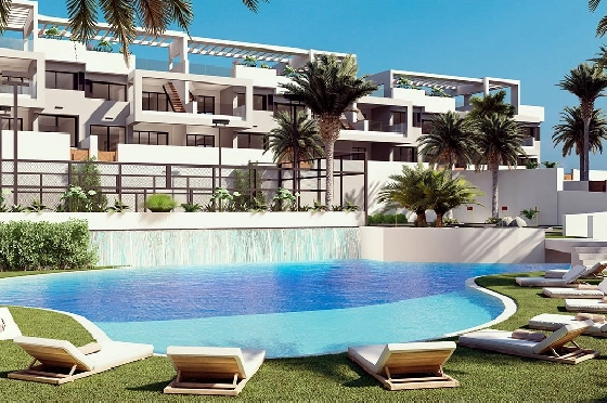 Erdgeschoss Apartment in Torrevieja zu verkaufen, Wohnfläche 131 m², Zustand Erstbezug, 2 Schlafzimmer, 2 Badezimmer, Pool, ref.: HA-TON-221-A01-2