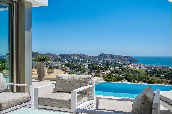 Villa in Moraira zu verkaufen, Wohnfläche 370 m², Baujahr 2022, Klimaanlage, Grundstück 813 m², 4 Schlafzimmer, 4 Badezimmer, Pool, ref.: AM-12683DR-50
