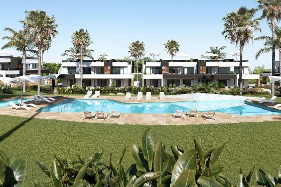 Erdgeschoss Apartment in Ciudad Quesada zu verkaufen, Wohnfläche 116 m², Zustand Erstbezug, Klimaanlage, 2 Schlafzimmer, 2 Badezimmer, Pool, ref.: HA-CQN-120-A01-2