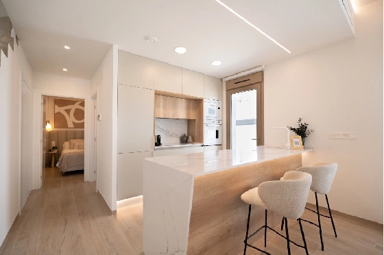 Eck-Reihenhaus in Los Alcazares zu verkaufen, Wohnfläche 146 m², Zustand Erstbezug, Klimaanlage, Grundstück 177 m², 3 Schlafzimmer, 2 Badezimmer, Pool, ref.: HA-LAN-480-Q01-3
