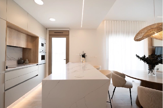 Eck-Reihenhaus in Los Alcazares zu verkaufen, Wohnfläche 146 m², Zustand Erstbezug, Klimaanlage, Grundstück 177 m², 3 Schlafzimmer, 2 Badezimmer, Pool, ref.: HA-LAN-480-Q01-9