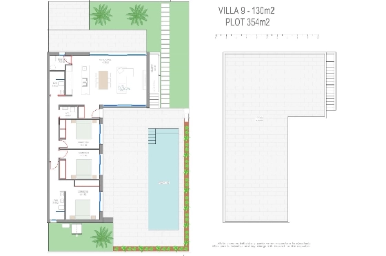 Villa in Los Alcazares zu verkaufen, Wohnfläche 198 m², Zustand Erstbezug, Klimaanlage, Grundstück 235 m², 3 Schlafzimmer, 2 Badezimmer, Pool, ref.: HA-LAN-501-E01-32